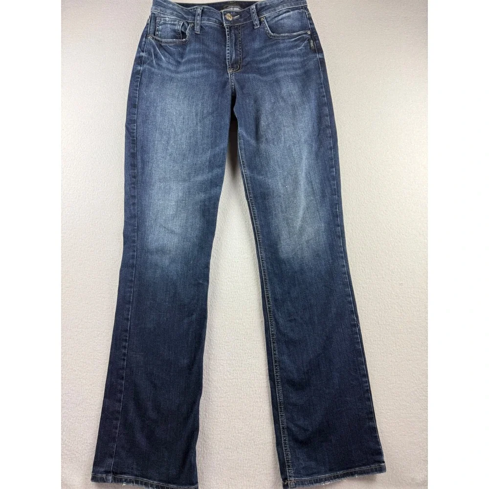 Silver Jeans Co Avery Slim Bootcut Dark Wash High Rise Stretch Denim W30 L33